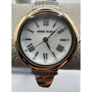 Anne Klein Women‎ AK/2245 New Battery 26MM 7" Crystal Accented Bangle Watch V